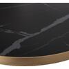 ΕΠΙΦΑΝΕΙΑ ΤΡΑΠΕΖΙΟΥ SINTERED STONE HM6652.13 BLACK MARBLE--ΠΛΑΙΣΙΟ ALU ΧΡΥΣΟ Φ60εκ.