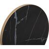 ΕΠΙΦΑΝΕΙΑ ΤΡΑΠΕΖΙΟΥ SINTERED STONE HM6652.13 BLACK MARBLE--ΠΛΑΙΣΙΟ ALU ΧΡΥΣΟ Φ60εκ.