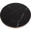 ΕΠΙΦΑΝΕΙΑ ΤΡΑΠΕΖΙΟΥ SINTERED STONE HM6652.13 BLACK MARBLE--ΠΛΑΙΣΙΟ ALU ΧΡΥΣΟ Φ60εκ.