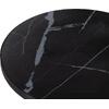ΕΠΙΦΑΝΕΙΑ ΤΡΑΠΕΖΙΟΥ SINTERED STONE HM6652.03 BLACK MARBLE--ΠΛΑΙΣΙΟ ALU ΜΑΥΡΟ Φ60εκ.