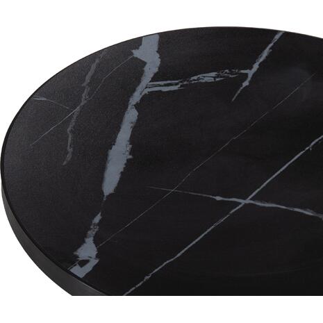 ΕΠΙΦΑΝΕΙΑ ΤΡΑΠΕΖΙΟΥ SINTERED STONE HM6652.03 BLACK MARBLE--ΠΛΑΙΣΙΟ ALU ΜΑΥΡΟ Φ60εκ.