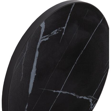 ΕΠΙΦΑΝΕΙΑ ΤΡΑΠΕΖΙΟΥ SINTERED STONE HM6652.03 BLACK MARBLE--ΠΛΑΙΣΙΟ ALU ΜΑΥΡΟ Φ60εκ.