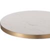ΕΠΙΦΑΝΕΙΑ ΤΡΑΠΕΖΙΟΥ SINTERED STONE HM6652.12 WHITE MARBLE--ΠΛΑΙΣΙΟ ALU ΧΡΥΣΟ Φ60εκ.