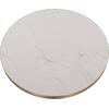 ΕΠΙΦΑΝΕΙΑ ΤΡΑΠΕΖΙΟΥ SINTERED STONE HM6652.12 WHITE MARBLE--ΠΛΑΙΣΙΟ ALU ΧΡΥΣΟ Φ60εκ.
