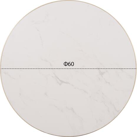 ΕΠΙΦΑΝΕΙΑ ΤΡΑΠΕΖΙΟΥ SINTERED STONE HM6652.12 WHITE MARBLE--ΠΛΑΙΣΙΟ ALU ΧΡΥΣΟ Φ60εκ.