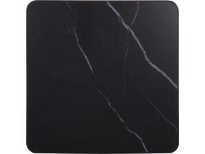 ΕΠΙΦΑΝΕΙΑ ΤΡΑΠΕΖΙΟΥ SINTERED STONE HM6655.03 BLACK MARBLE--ΠΛΑΙΣΙΟ ALU ΜΑΥΡΟ 80x80εκ.