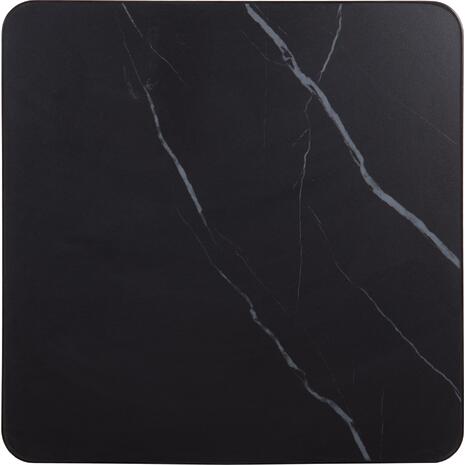 ΕΠΙΦΑΝΕΙΑ ΤΡΑΠΕΖΙΟΥ SINTERED STONE HM6655.03 BLACK MARBLE--ΠΛΑΙΣΙΟ ALU ΜΑΥΡΟ 80x80εκ.
