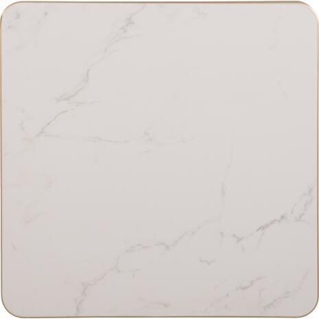 ΕΠΙΦΑΝΕΙΑ ΤΡΑΠΕΖΙΟΥ SINTERED STONE HM6655.12 WHITE MARBLE--ΠΛΑΙΣΙΟ ALU ΧΡΥΣΟ 80x80εκ.