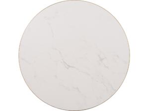 ΕΠΙΦΑΝΕΙΑ ΤΡΑΠΕΖΙΟΥ SINTERED STONE HM6653.12 WHITE MARBLE--ΠΛΑΙΣΙΟ ALU ΧΡΥΣΟ Φ70εκ.