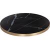 ΕΠΙΦΑΝΕΙΑ ΤΡΑΠΕΖΙΟΥ SINTERED STONE HM6652.13 BLACK MARBLE--ΠΛΑΙΣΙΟ ALU ΧΡΥΣΟ Φ60εκ.