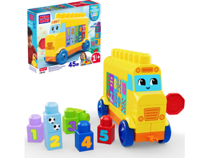 Mega Bloks Build & Count Bus Εκπαιδευτικό Λεωφορείο με 45 Τουβλάκια