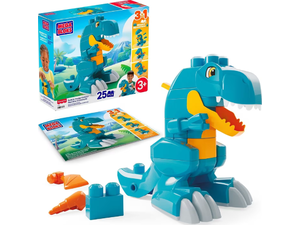 Mega Bloks Build & Chomp Dinosaur – Εκπαιδευτικό Σετ Κατασκευών Δεινόσαυρος 3 σε 1 με 25 Τουβλάκια