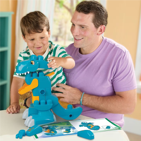 Mega Bloks Build & Chomp Dinosaur – Εκπαιδευτικό Σετ Κατασκευών Δεινόσαυρος 3 σε 1 με 25 Τουβλάκια