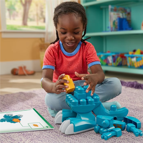 Mega Bloks Build & Chomp Dinosaur – Εκπαιδευτικό Σετ Κατασκευών Δεινόσαυρος 3 σε 1 με 25 Τουβλάκια