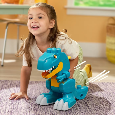 Mega Bloks Build & Chomp Dinosaur – Εκπαιδευτικό Σετ Κατασκευών Δεινόσαυρος 3 σε 1 με 25 Τουβλάκια