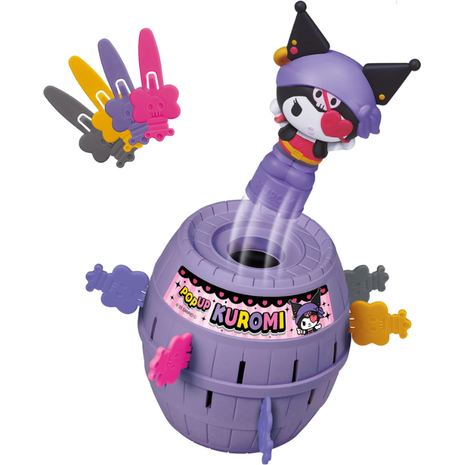 Tomy Pop Up Kuromi – Επιτραπέζιο Παιχνίδι Δράσης με Βαρέλι για 2-4 Παίκτες (4+ Ετών)