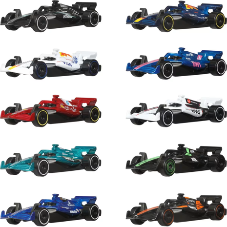 Hot Wheels Formula 1 – Συλλεκτικό Σετ 10 Αυτοκινητάκια F1 Κλίμακας 1:64 (Σεζόν 2025)