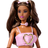 Κούκλα Barbie Deluxe Style - Pοζ καμπάνα τζιν