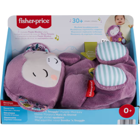 Fisher-Price Μαϊμουδάκι Αγκαλιάς με Κίνηση Αναπνοής, Μουσική & Φωτάκια 0 +