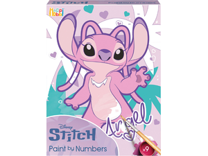 Happihobbi Stitch Σετ Ζωγραφικής Καρτολίνα με ακρυλικά χρώματα Paint by Numbers - Angel
