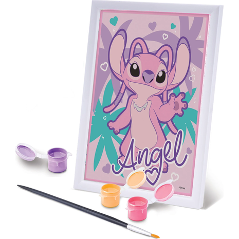 Happihobbi Stitch Σετ Ζωγραφικής Καρτολίνα με ακρυλικά χρώματα Paint by Numbers - Angel