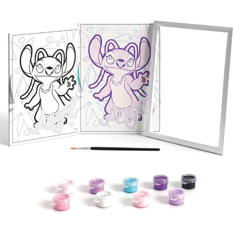 Happihobbi Stitch Σετ Ζωγραφικής Καρτολίνα με ακρυλικά χρώματα Paint by Numbers - Angel