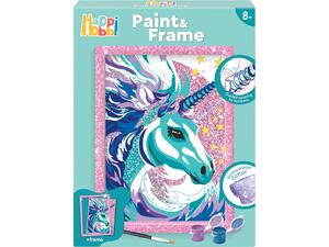 Happihobbi Paint & Frame Σετ Ζωγραφικής Καρτολίνα με ακρυλικά χρώματα Fairytale Unicorn