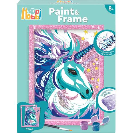 Happihobbi Paint & Frame Σετ Ζωγραφικής Καρτολίνα με ακρυλικά χρώματα Fairytale Unicorn