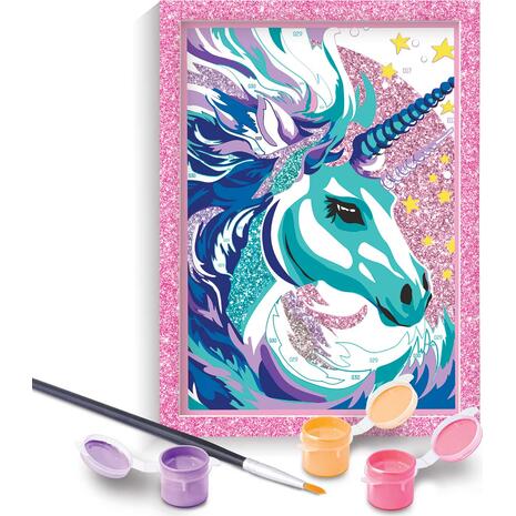 Happihobbi Paint & Frame Σετ Ζωγραφικής Καρτολίνα με ακρυλικά χρώματα Fairytale Unicorn