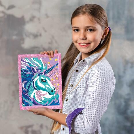 Happihobbi Paint & Frame Σετ Ζωγραφικής Καρτολίνα με ακρυλικά χρώματα Fairytale Unicorn