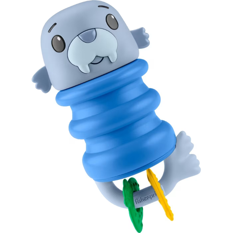 Mattel Fisher-Price Κουδουνίστρες Ζωακια Ωκεανου Fisher Price Squishseas Silicone Walrus JHB54 / JHB56