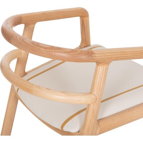ΠΟΛΥΘΡΟΝΑ ΤΡΑΠΕΖΑΡΙΑΣ EFFY HM18393.01 ΦΡΑΞΙΝΟΣ ΣΕ OAK-ΚΑΘΙΣΜΑ ΕΚΡΟΥ PU 60x58x71Υεκ