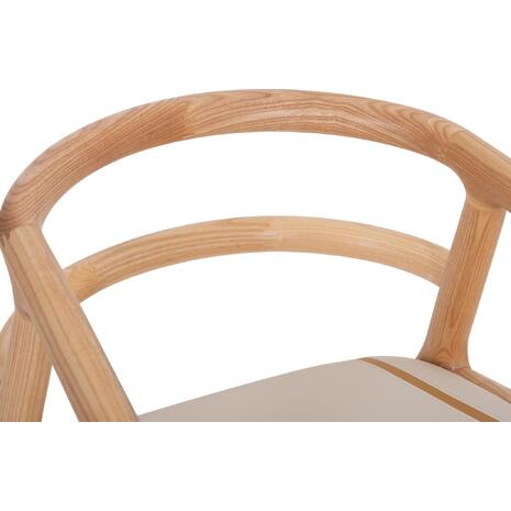 ΠΟΛΥΘΡΟΝΑ ΤΡΑΠΕΖΑΡΙΑΣ EFFY HM18393.01 ΦΡΑΞΙΝΟΣ ΣΕ OAK-ΚΑΘΙΣΜΑ ΕΚΡΟΥ PU 60x58x71Υεκ