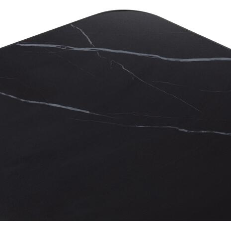 ΕΠΙΦΑΝΕΙΑ ΤΡΑΠΕΖΙΟΥ SINTERED STONE HM6656.03 BLACK MARBLE-ΠΛΑΙΣΙΟ ALU ΜΑΥΡΟ 120x80εκ.
