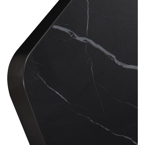 ΕΠΙΦΑΝΕΙΑ ΤΡΑΠΕΖΙΟΥ SINTERED STONE HM6656.03 BLACK MARBLE-ΠΛΑΙΣΙΟ ALU ΜΑΥΡΟ 120x80εκ.