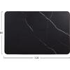 ΕΠΙΦΑΝΕΙΑ ΤΡΑΠΕΖΙΟΥ SINTERED STONE HM6656.03 BLACK MARBLE-ΠΛΑΙΣΙΟ ALU ΜΑΥΡΟ 120x80εκ.