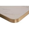 ΕΠΙΦΑΝΕΙΑ ΤΡΑΠΕΖΙΟΥ SINTERED STONE HM6656.12 WHITE MARBLE-ΠΛΑΙΣΙΟ ALU ΧΡΥΣΟ 120x80εκ.