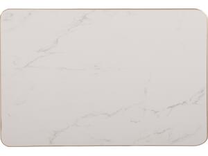 ΕΠΙΦΑΝΕΙΑ ΤΡΑΠΕΖΙΟΥ SINTERED STONE HM6656.12 WHITE MARBLE-ΠΛΑΙΣΙΟ ALU ΧΡΥΣΟ 120x80εκ.