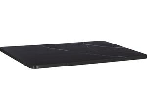 ΕΠΙΦΑΝΕΙΑ ΤΡΑΠΕΖΙΟΥ SINTERED STONE HM6656.03 BLACK MARBLE-ΠΛΑΙΣΙΟ ALU ΜΑΥΡΟ 120x80εκ.