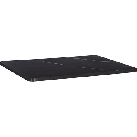 ΕΠΙΦΑΝΕΙΑ ΤΡΑΠΕΖΙΟΥ SINTERED STONE HM6656.03 BLACK MARBLE-ΠΛΑΙΣΙΟ ALU ΜΑΥΡΟ 120x80εκ.