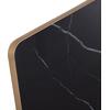 ΕΠΙΦΑΝΕΙΑ ΤΡΑΠΕΖΙΟΥ SINTERED STONE HM6656.13 BLACK MARBLE-ΠΛΑΙΣΙΟ ALU ΧΡΥΣΟ 120x80εκ.