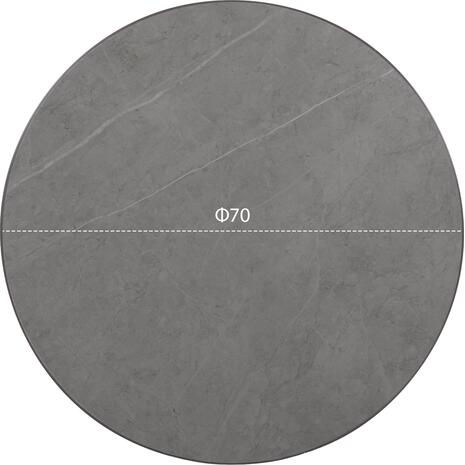 ΕΠΙΦΑΝΕΙΑ ΤΡΑΠΕΖΙΟΥ SINTERED STONE HM6653.05 GREY MARBLE--ΠΛΑΙΣΙΟ ALU ΓΚΡΙ Φ70εκ.