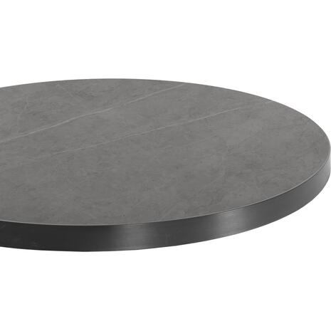 ΕΠΙΦΑΝΕΙΑ ΤΡΑΠΕΖΙΟΥ SINTERED STONE HM6653.05 GREY MARBLE--ΠΛΑΙΣΙΟ ALU ΓΚΡΙ Φ70εκ.