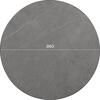 ΕΠΙΦΑΝΕΙΑ ΤΡΑΠΕΖΙΟΥ SINTERED STONE HM6652.05 GREY MARBLE--ΠΛΑΙΣΙΟ ALU ΓΚΡΙ Φ60εκ.