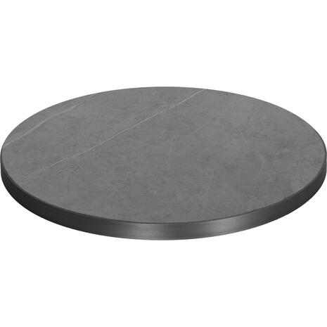 ΕΠΙΦΑΝΕΙΑ ΤΡΑΠΕΖΙΟΥ SINTERED STONE HM6653.05 GREY MARBLE--ΠΛΑΙΣΙΟ ALU ΓΚΡΙ Φ70εκ.