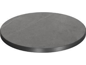 ΕΠΙΦΑΝΕΙΑ ΤΡΑΠΕΖΙΟΥ SINTERED STONE HM6652.05 GREY MARBLE--ΠΛΑΙΣΙΟ ALU ΓΚΡΙ Φ60εκ.