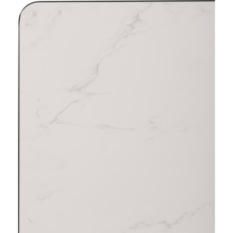 ΕΠΙΦΑΝΕΙΑ ΤΡΑΠΕΖΙΟΥ SINTERED STONE HM6655.02 WHITE MARBLE--ΠΛΑΙΣΙΟ ALU ΜΑΥΡΟ 80x80εκ.