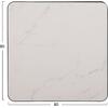 ΕΠΙΦΑΝΕΙΑ ΤΡΑΠΕΖΙΟΥ SINTERED STONE HM6655.02 WHITE MARBLE--ΠΛΑΙΣΙΟ ALU ΜΑΥΡΟ 80x80εκ.