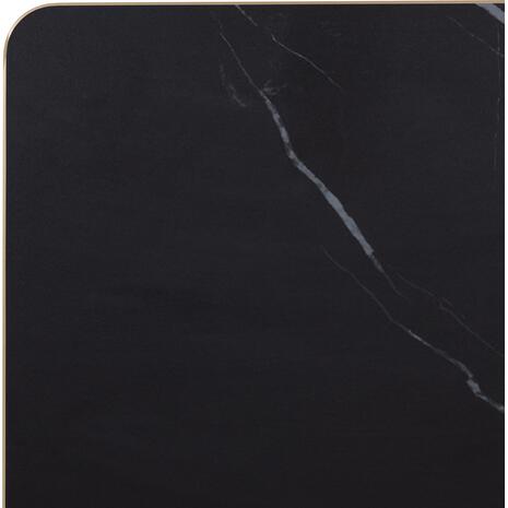 ΕΠΙΦΑΝΕΙΑ ΤΡΑΠΕΖΙΟΥ SINTERED STONE HM6655.13 BLACK MARBLE--ΠΛΑΙΣΙΟ ALU ΧΡΥΣΟ 80x80εκ.