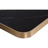 ΕΠΙΦΑΝΕΙΑ ΤΡΑΠΕΖΙΟΥ SINTERED STONE HM6655.13 BLACK MARBLE--ΠΛΑΙΣΙΟ ALU ΧΡΥΣΟ 80x80εκ.